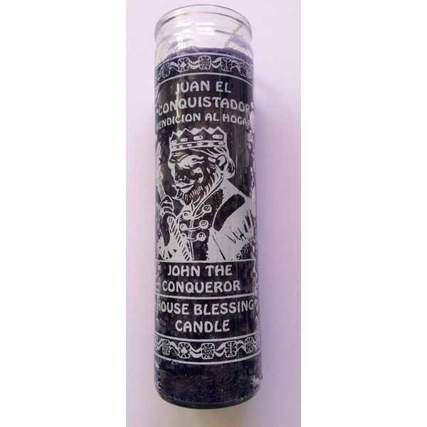 7 Day Jar Candle High John the conqueror house blessing.(Purple) 